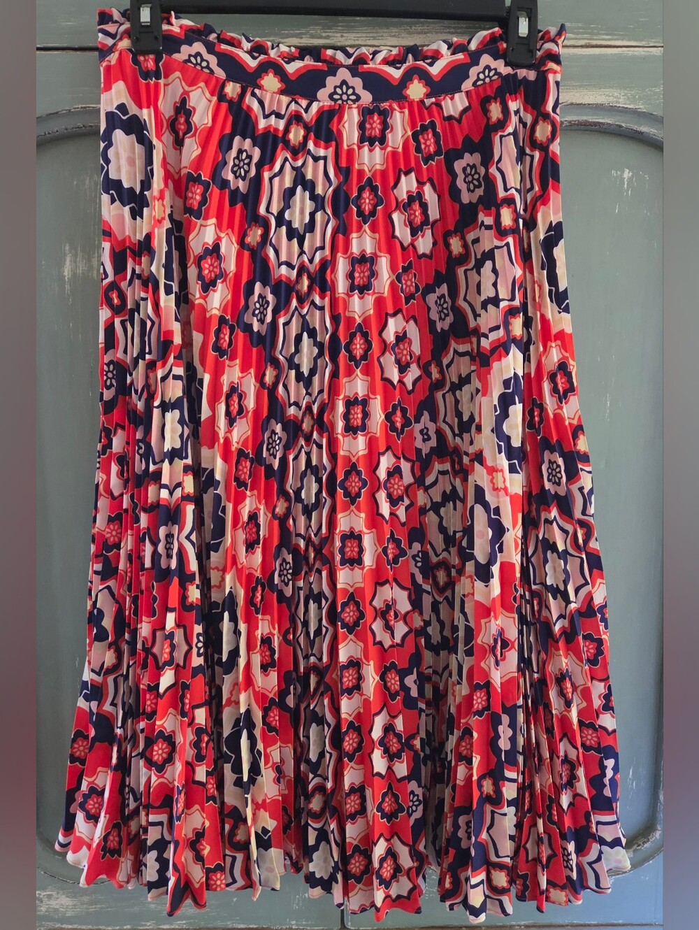 Anthroplogie Plisse Pleated Midi Skirt Large